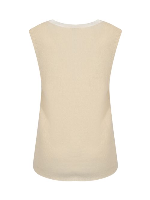 Maglia in misto lana con effetto punzonato Latte Alpha studio | AD-4520F2003